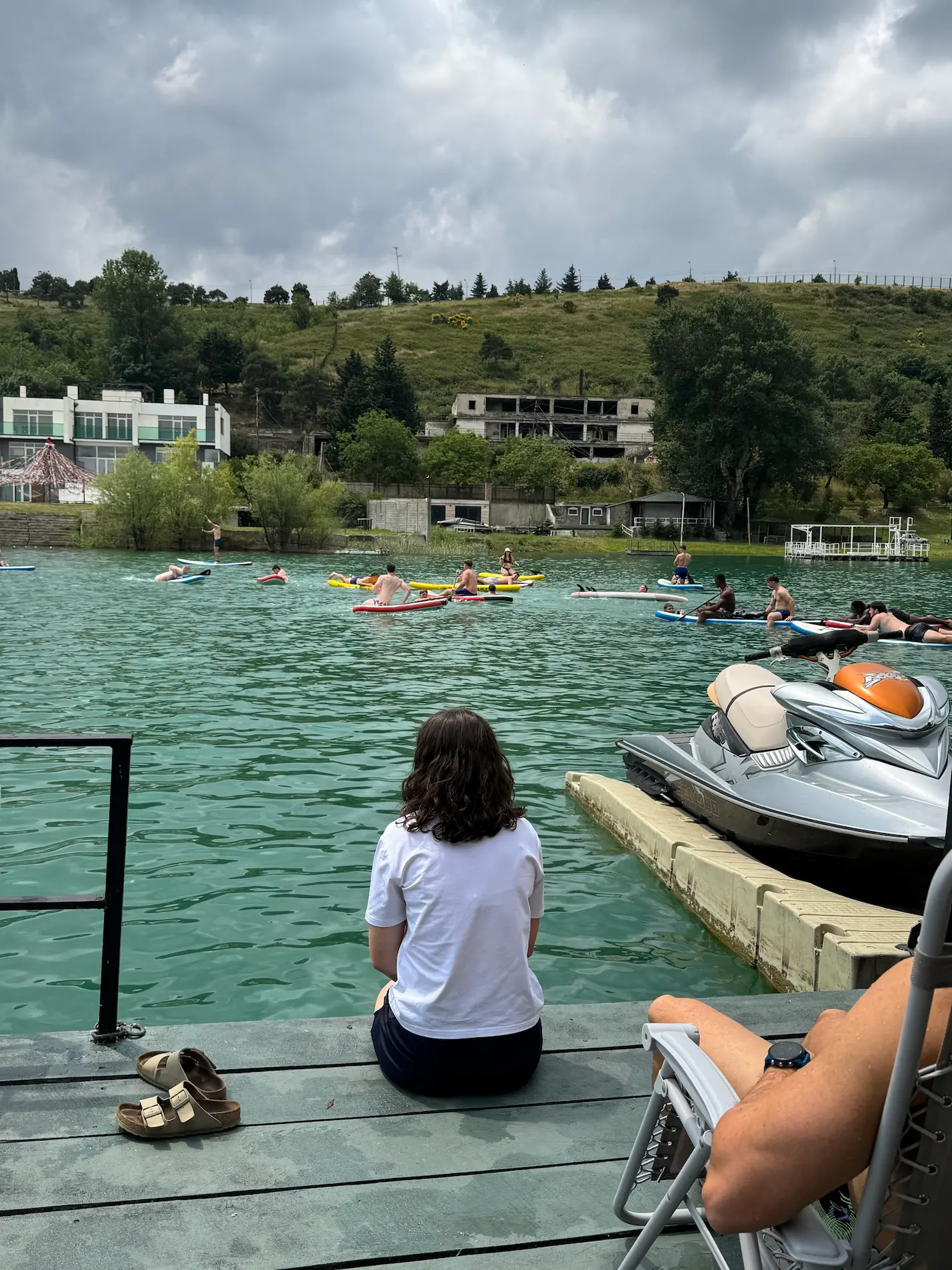 England Rugby U20s paddleboarding at Tbilisi Sea